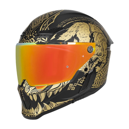 BikerZoneZ Shadow Rider Full Face Helmet – DOT & ECE Approved