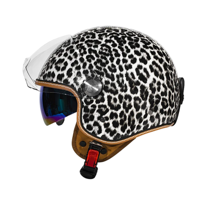 Retro Jet 3/4 Helmet – Open Face Dual Visor DOT/ECE Approved