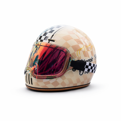 ORZ-729 Retro Full-Face Helmet - DOT & ECE Approved