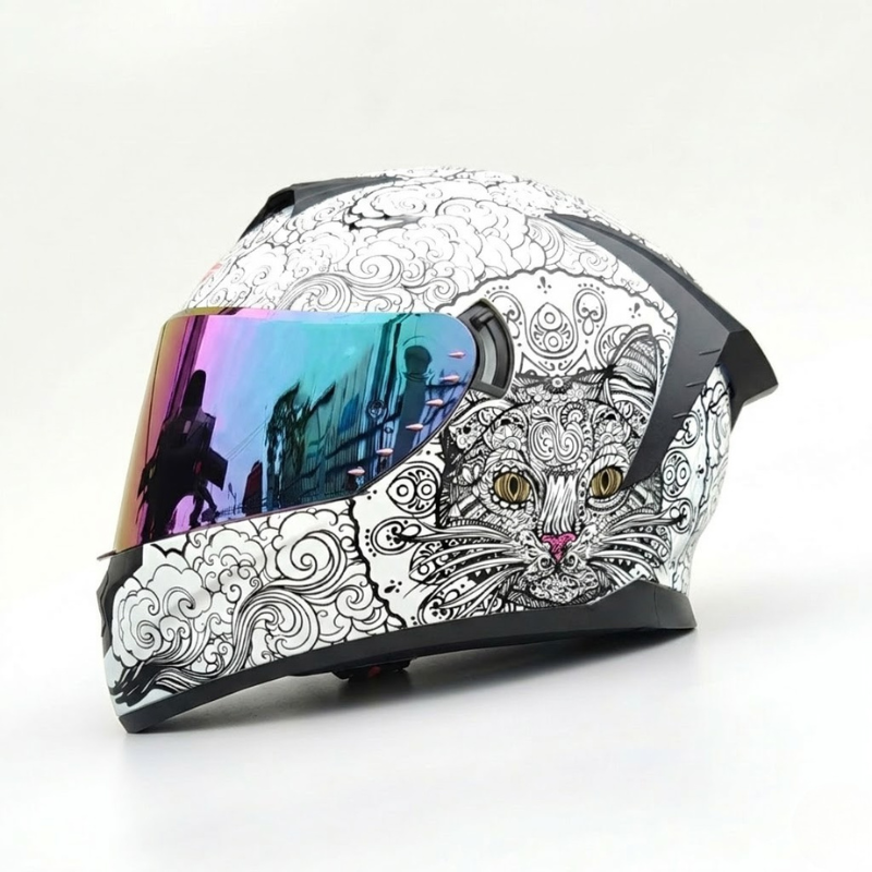 BikerZoneZ Rider Street Dominator Fullface Helmet