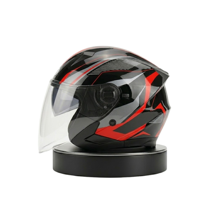 ORZ Premium Open-Face Helmet – Dual Visor Performance Edition
