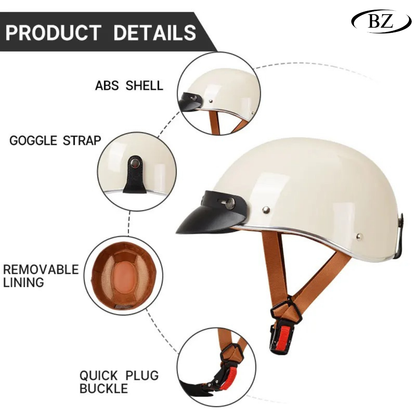 Cute Retro Half Helmet  – DOT&ECE Certificate Approved