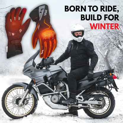 Heated Waterproof Winter Motorcycle Gloves | CE Approved