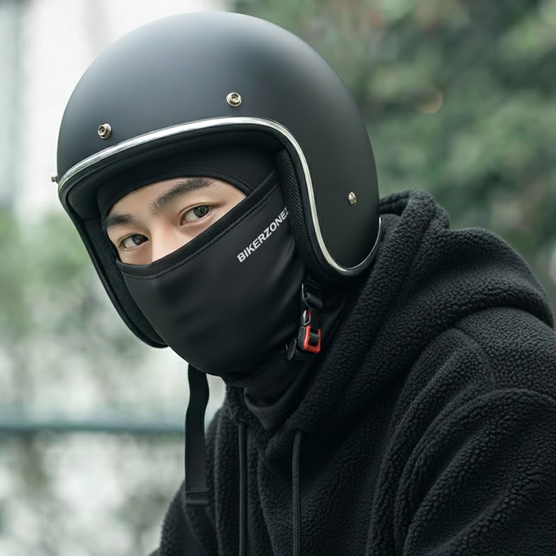BikerZoneZ Winter Thermal Balaclava – Windproof Fleece Full Face Mask for Motorcycle, Cycling & Snow Sports