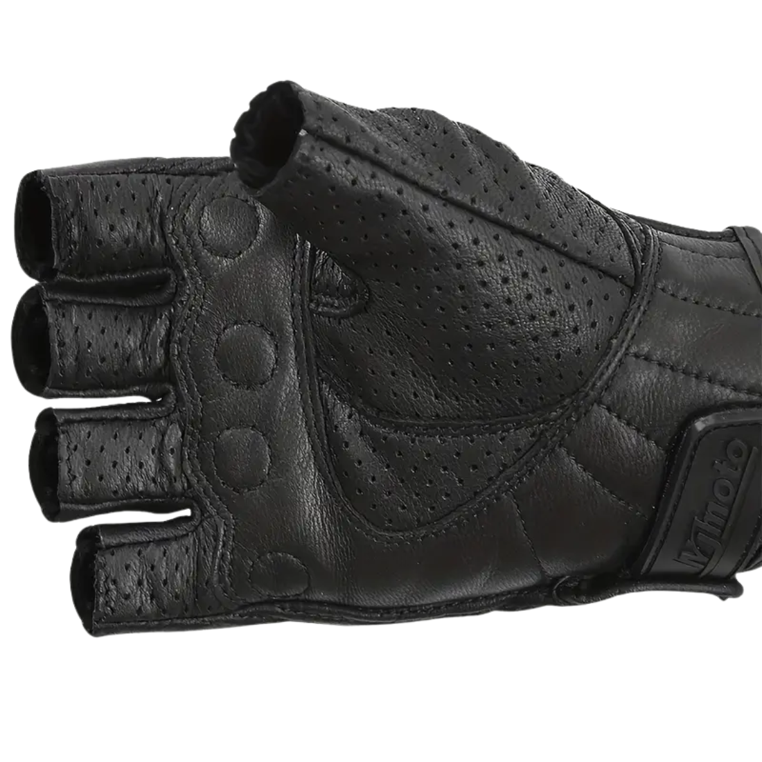 Motorcycle Half Finger Leather Gloves