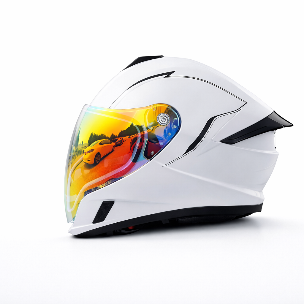 Unisex Full-Face Motorcycle Helmet Certified to DOT & ECE Standards