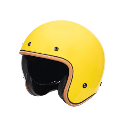 Minimalist Retro Open Face Motorcycle Helmet – DOT & ECE Certified