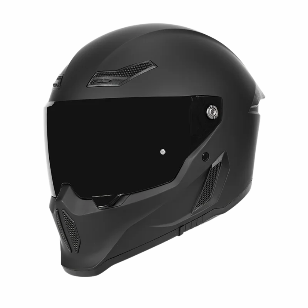 BikerZoneZ Shadow Rider Full Face Helmet – DOT & ECE Approved