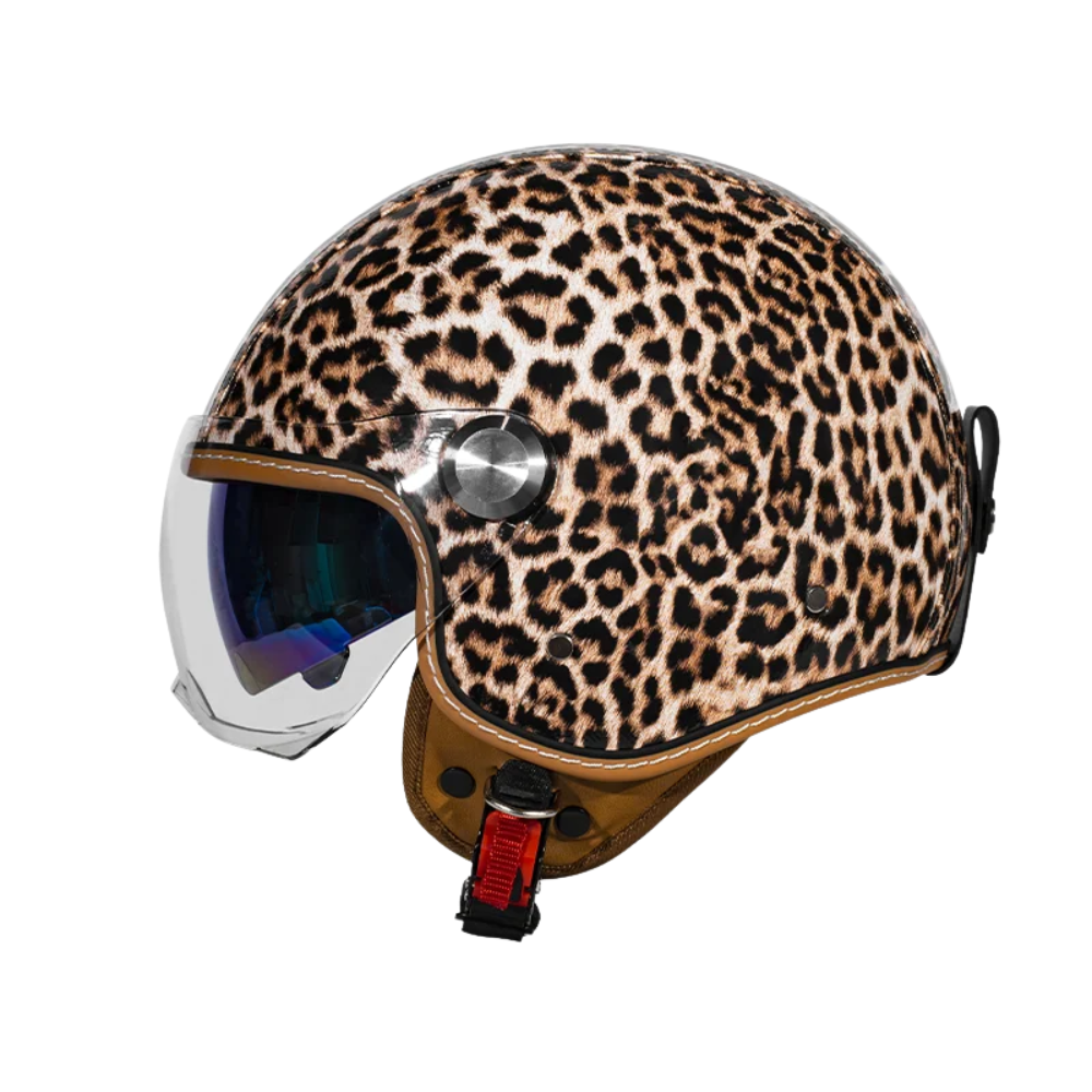 Retro Jet 3/4 Helmet – Open Face Dual Visor DOT/ECE Approved