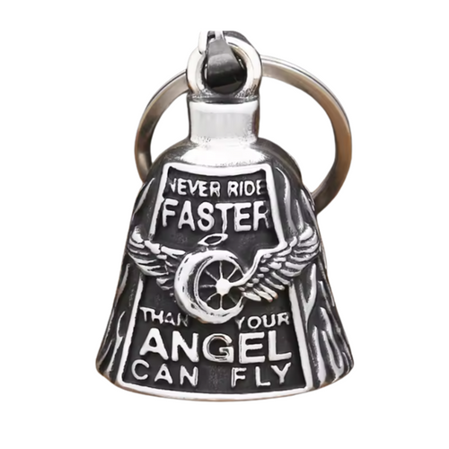 Motorcycle Bell Angel Wing "Never Ride Faster Than Your Angel Can Fly"