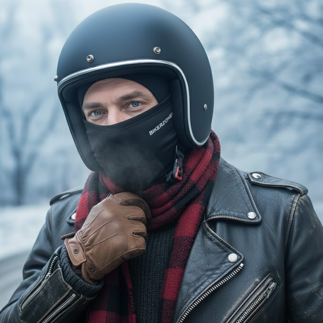 BikerZoneZ Winter Thermal Balaclava – Windproof Fleece Full Face Mask for Motorcycle, Cycling & Snow Sports