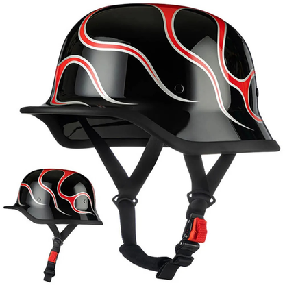 Vintage German Style Half Helmet | DOT Certified