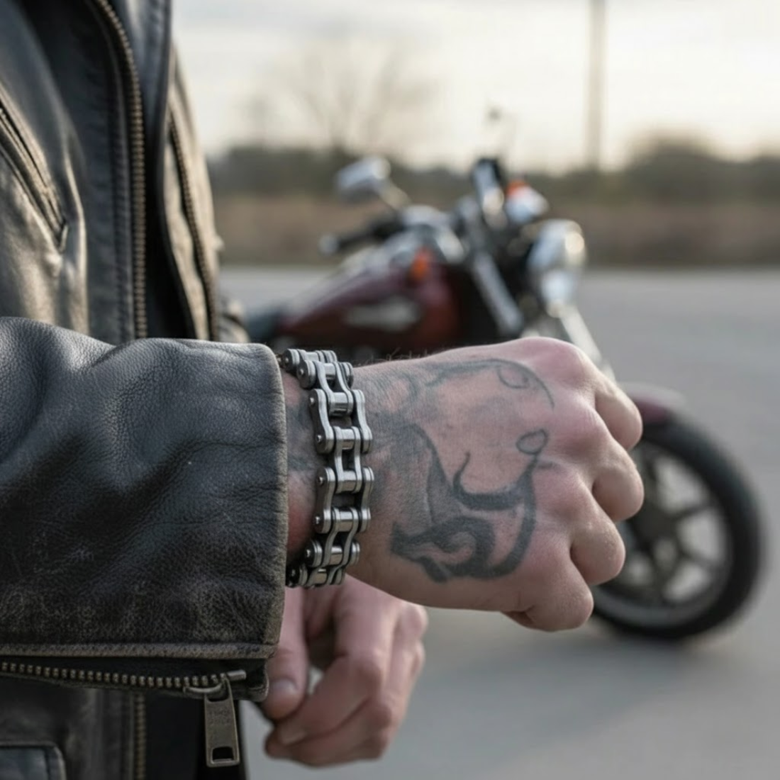 Biker Chain Bracelet – Forged Steel Series