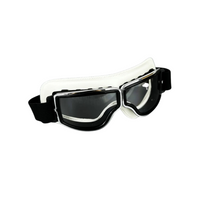 White Leather - Clear Lens