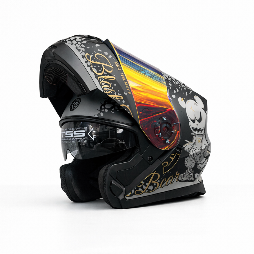 ORZ-162 Full Face Flip-Up Helmet – DOT & ECE Certified