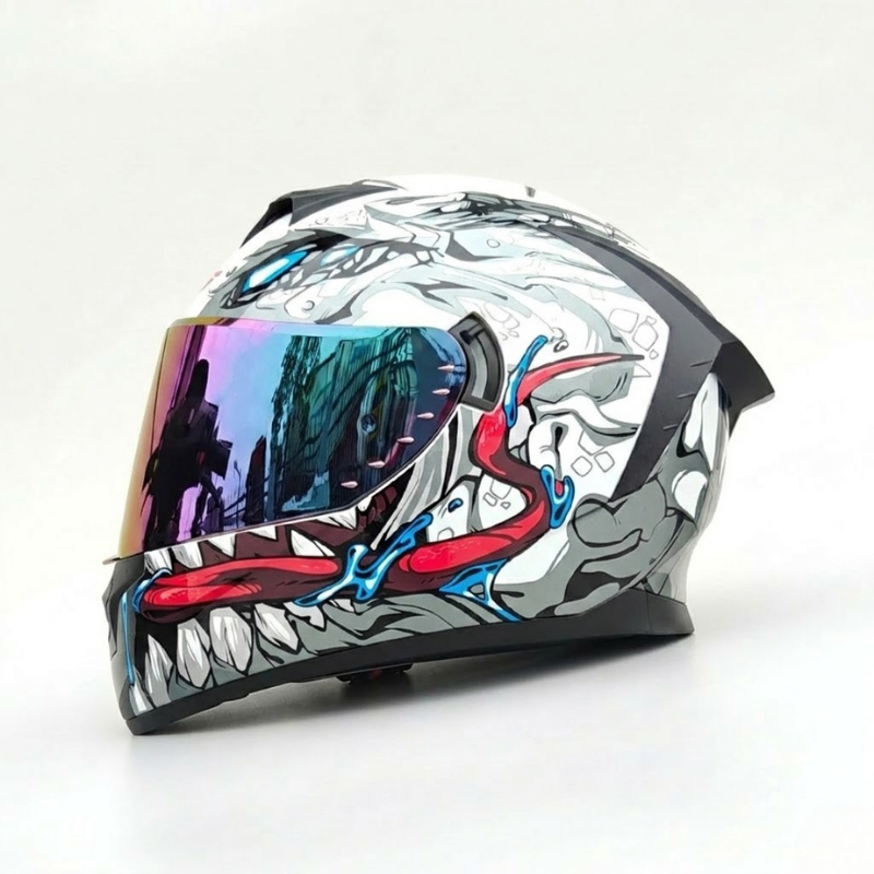 BikerZoneZ Rider Street Dominator Fullface Helmet