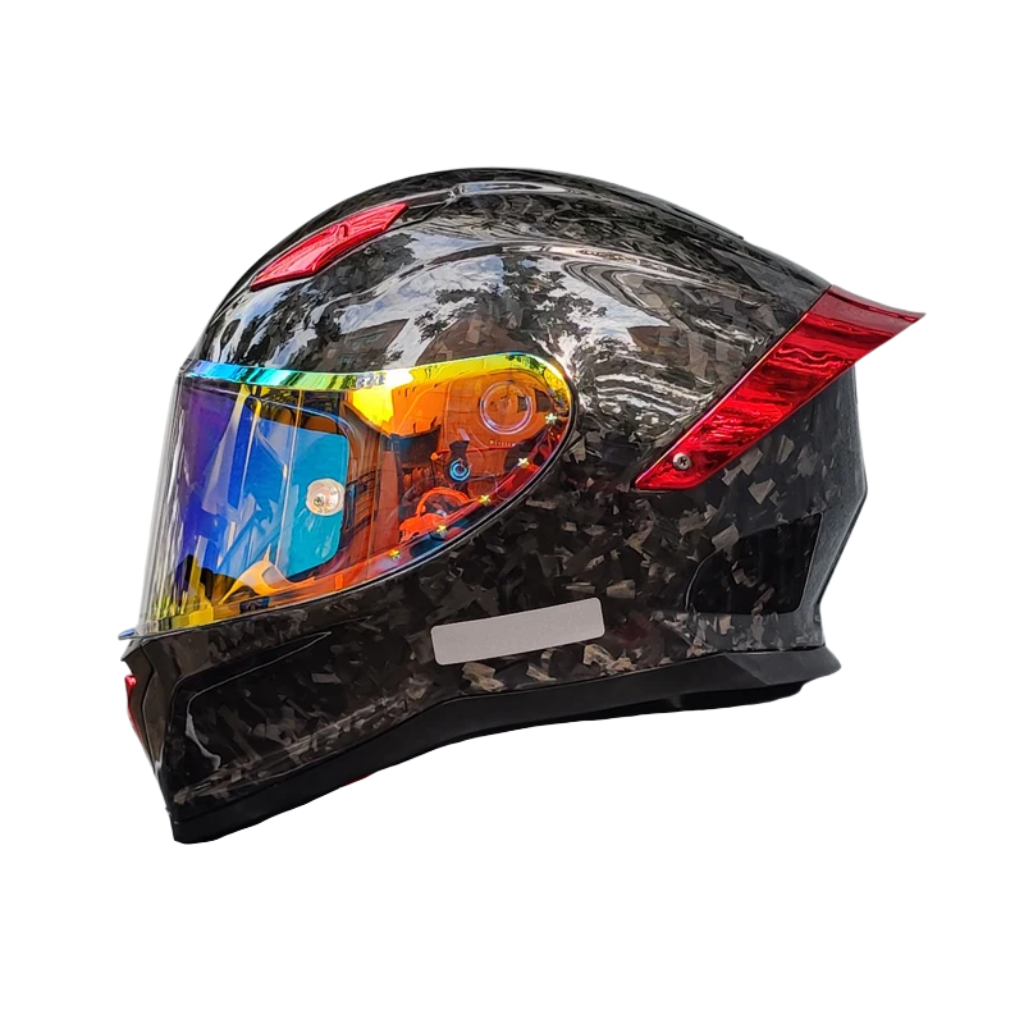 Carbon Fiber Full Face Motorcycle Helmet - DOT Approved