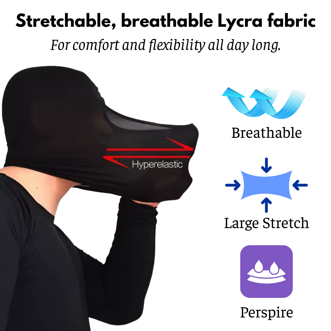 All-Season Rider Face Mask – Breathable, Windproof & UV Protected