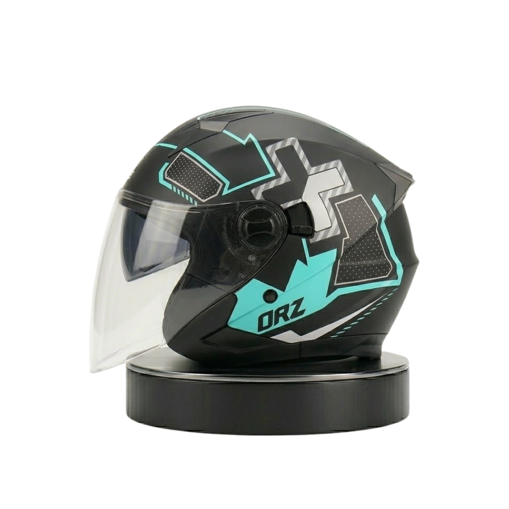 ORZ Premium Open-Face Helmet – Dual Visor Performance Edition