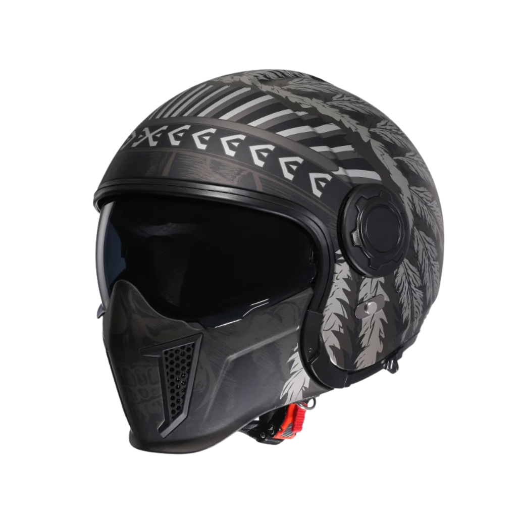 Vintage Full Face Modular Helmet – Dual Visor | DOT & ECE Approved