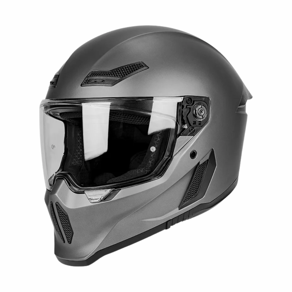 BikerZoneZ Shadow Rider Full Face Helmet – DOT & ECE Approved