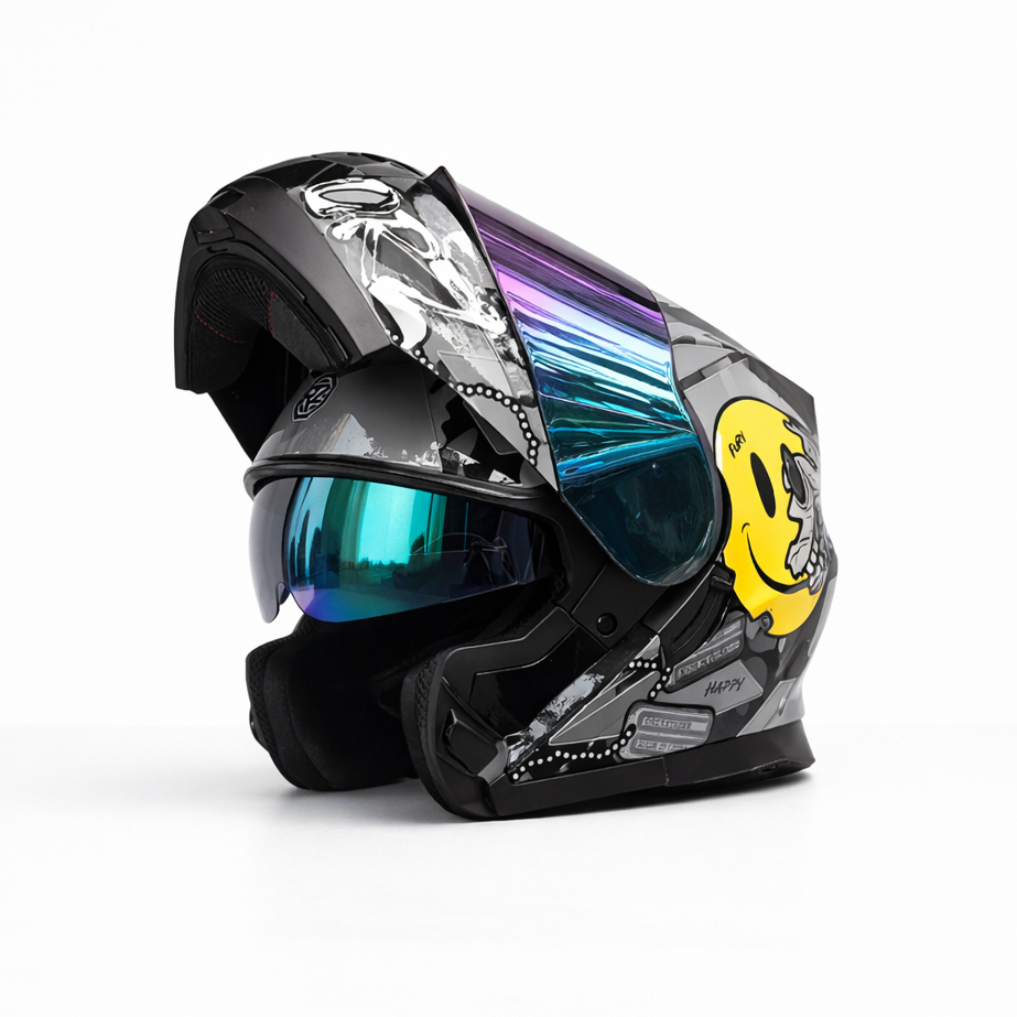ORZ-162 Full Face Flip-Up Helmet – DOT & ECE Certified