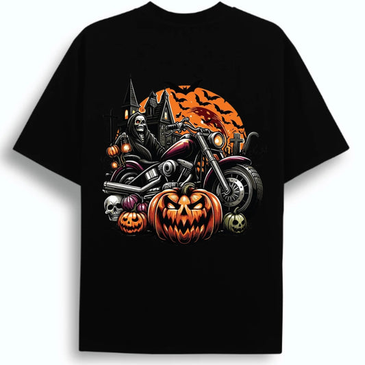 The Midnight Ride: BikerZoneZ Halloween Edition Tee