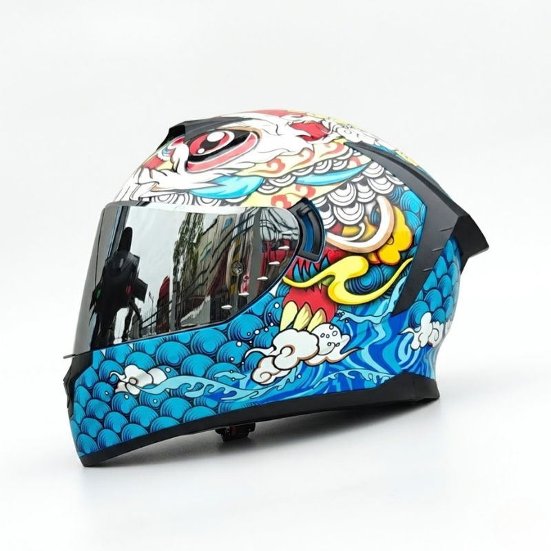 BikerZoneZ Rider Street Dominator Fullface Helmet