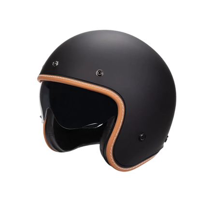 Minimalist Retro Open Face Motorcycle Helmet – DOT & ECE Certified