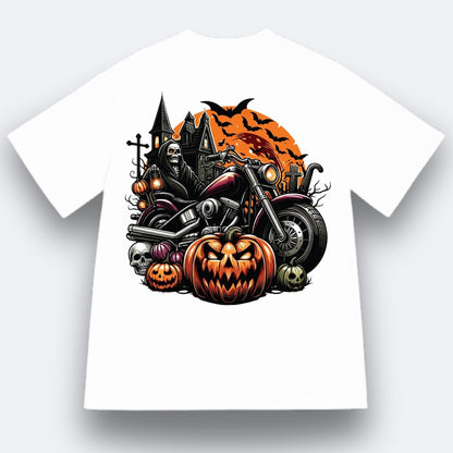 The Midnight Ride: BikerZoneZ Halloween Edition Tee