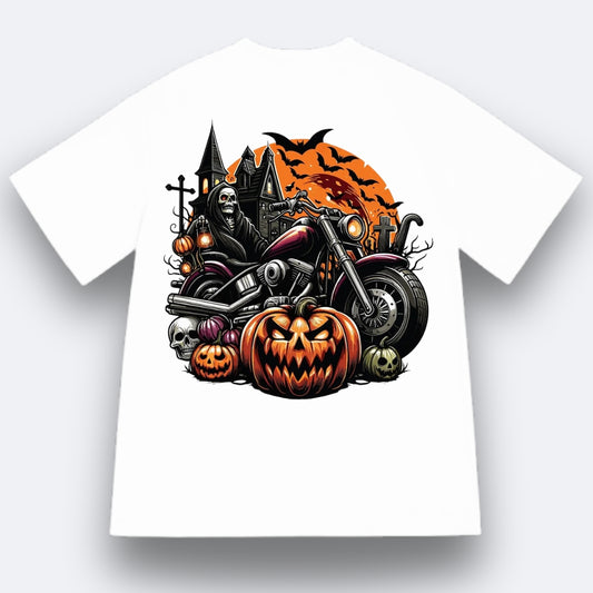 The Midnight Ride: BikerZoneZ Halloween Edition Tee