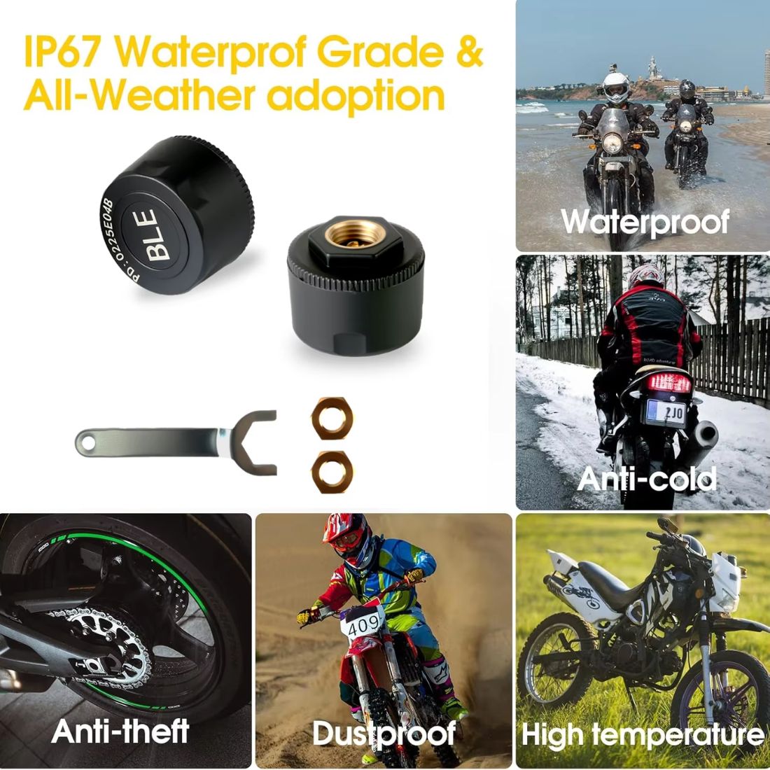BikerZoneZ Moto Vision TPMS Kit