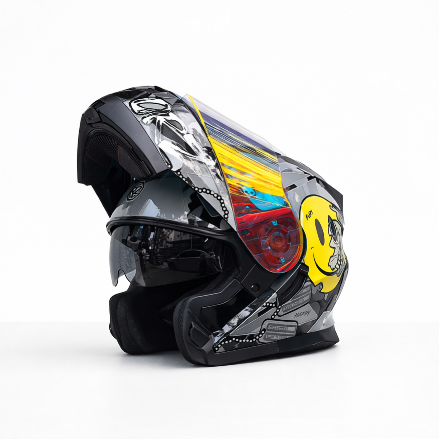 ORZ-162 Full Face Flip-Up Helmet – DOT & ECE Certified