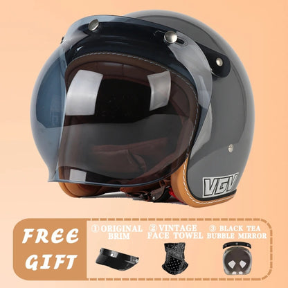 EchoRetro Classic Open Face Helmet – DOT/ECE Approved