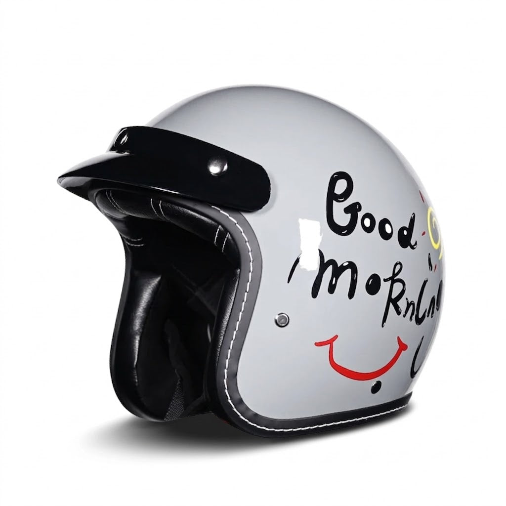 Vintage Open Face Motorcycle Helmet – All-Season Comfort & Protection