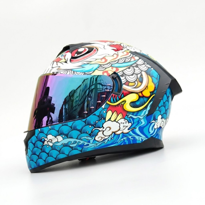 BikerZoneZ Rider Street Dominator Fullface Helmet
