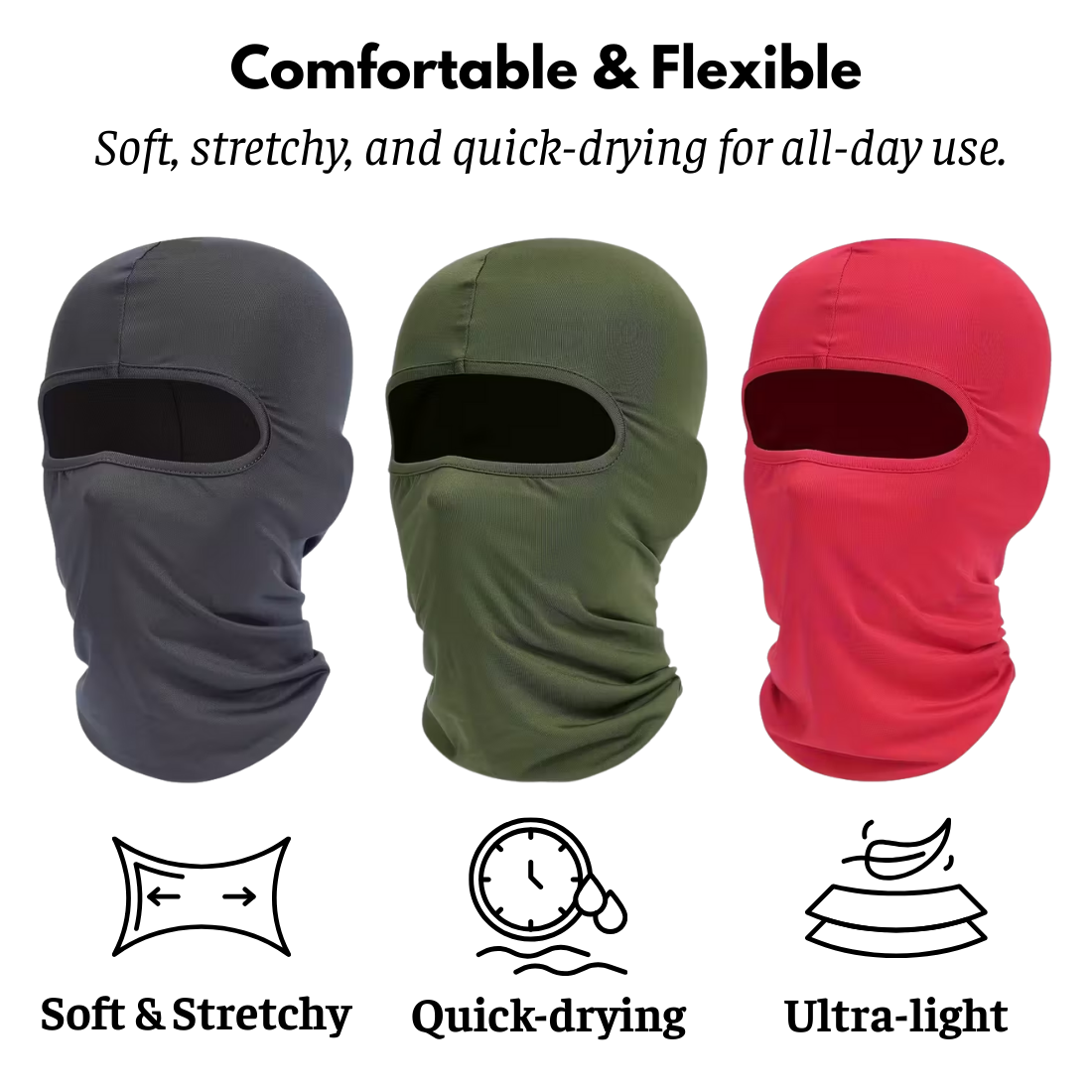 All-Season Rider Face Mask – Breathable, Windproof & UV Protected