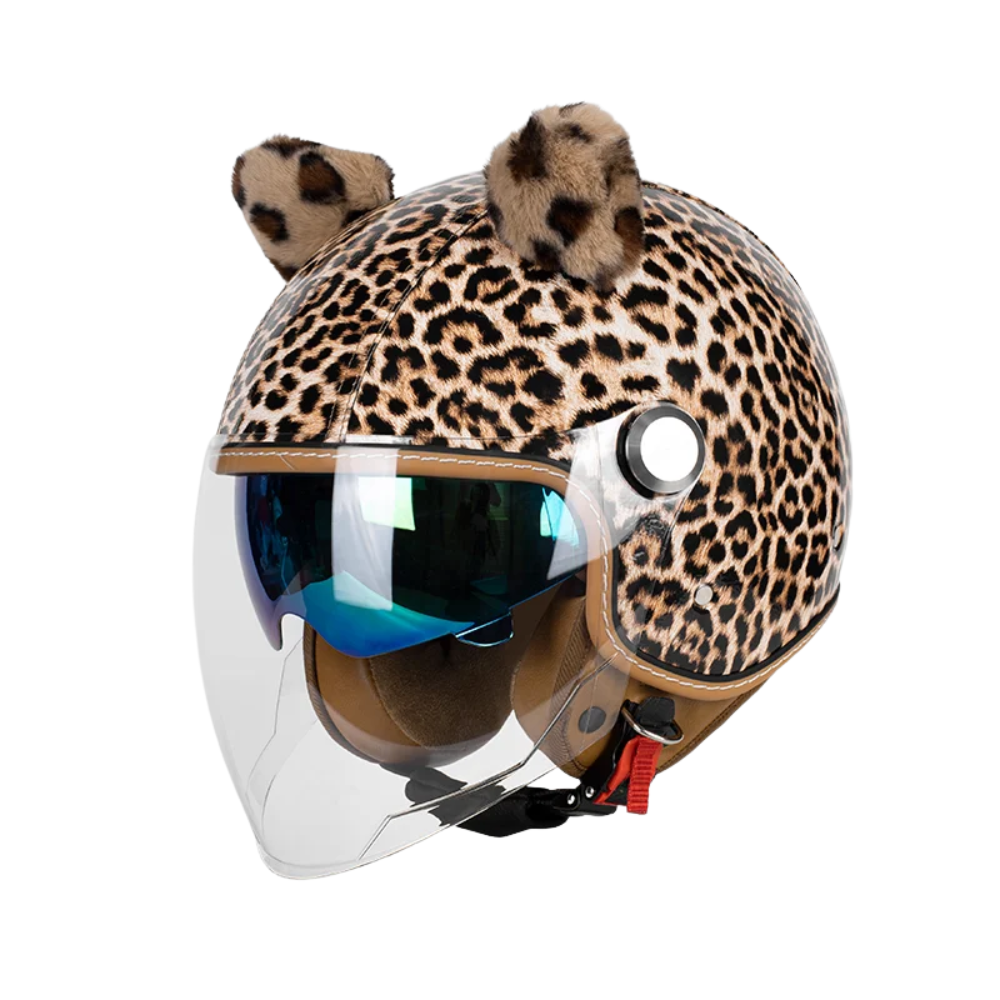 Retro Jet 3/4 Helmet – Open Face Dual Visor DOT/ECE Approved