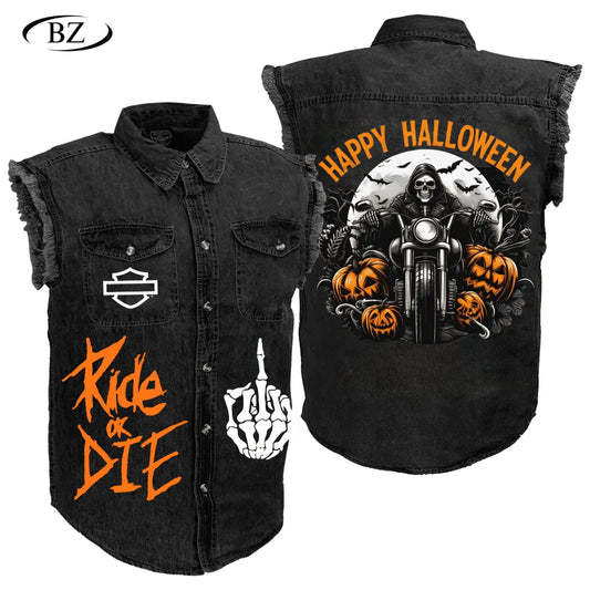 BikerZoneZ Sleeveless Denim Jacket
