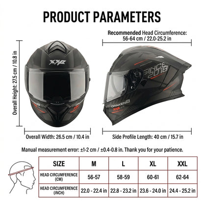 XXP Draken S Full Face Helmet - DOT & ECE Approved