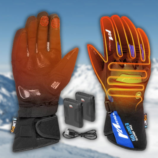 Heated Waterproof Winter Motorcycle Gloves | CE Approved