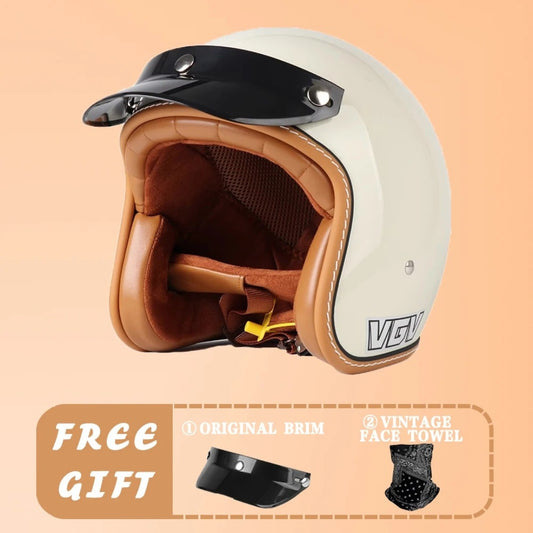EchoRetro Classic Open Face Helmet – DOT/ECE Approved