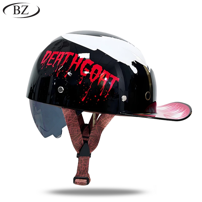 Premium Retro Half Helmet – Signature Edition – BikerZoneZ