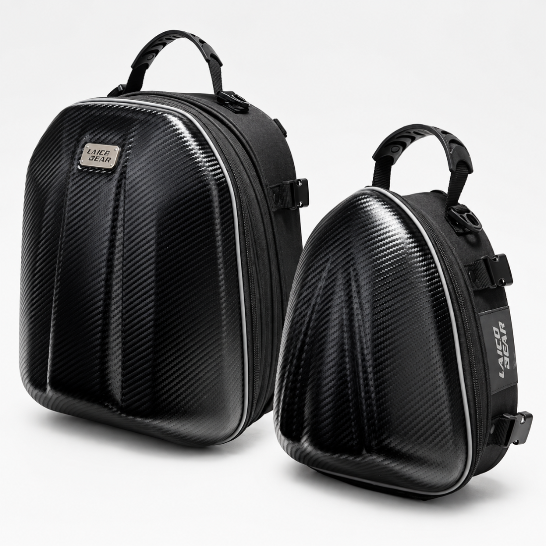 BikerZonez Carbon Fiber 3-in-1 Motorcycle Tail Bag