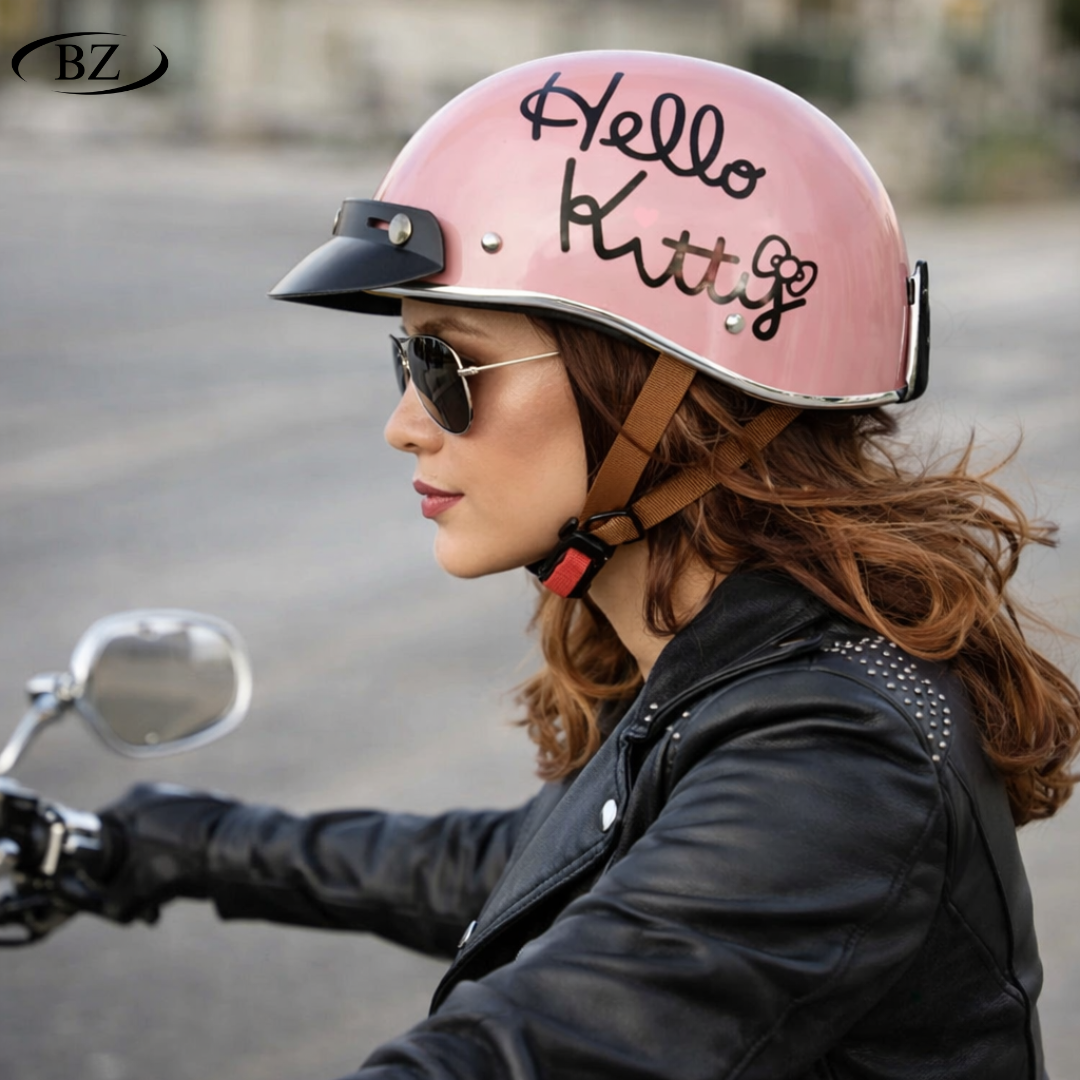 Cute Retro Half Helmet  – DOT&ECE Certificate Approved