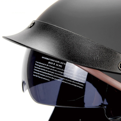 Old School Open Face Biker Helmet – DOT Certified