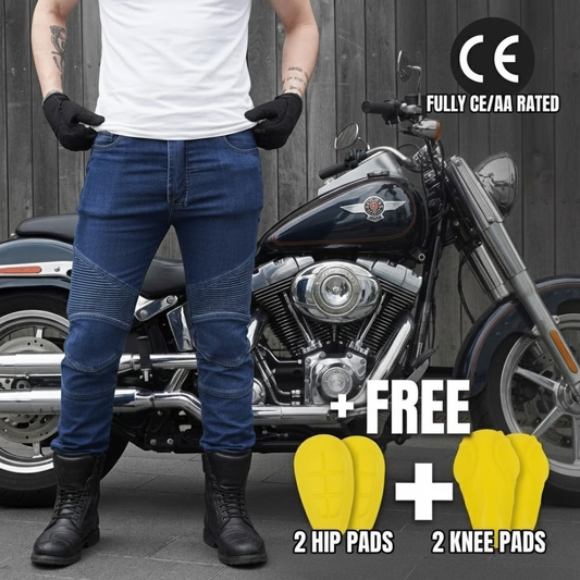 Motorcycle Riding Jeans with Armor – Reinforced Denim Pants