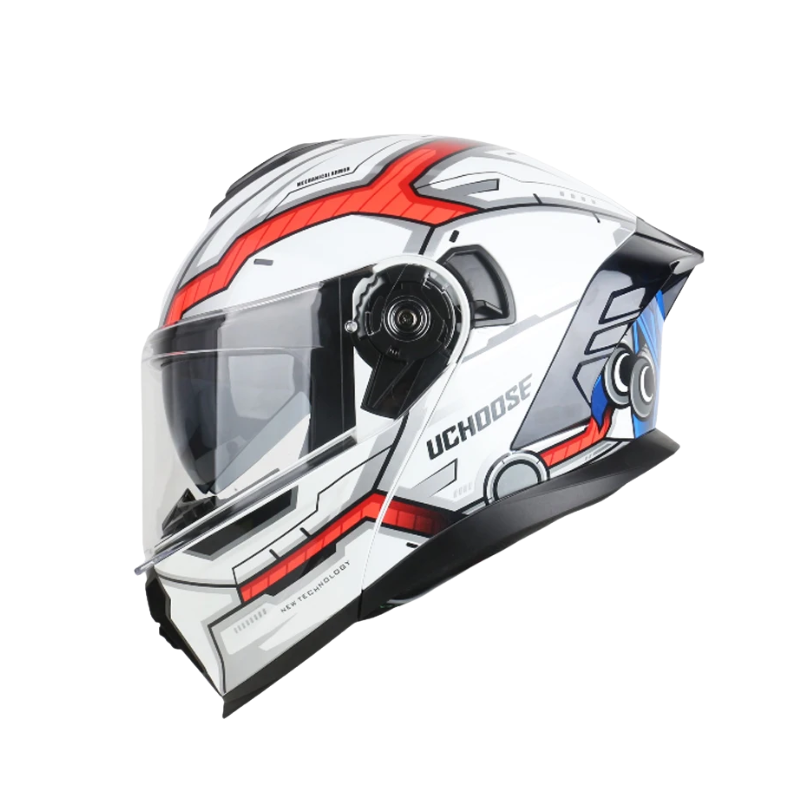 BikerZoneZ Flip-Up Motorcycle Helmet - DOT Certification