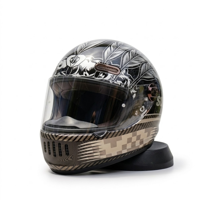 SOMAN Vintage Rider Fullface Helmet - DOT Certified