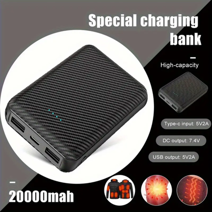 20000mAh Power Bank for Heated Gear | USB Fast Charging for Motorcycle Jackets & Gloves